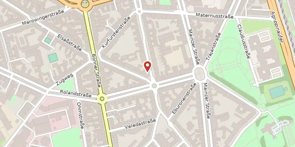 Karte der Umgebung von Alteburger Str. 54, 50678 Köln