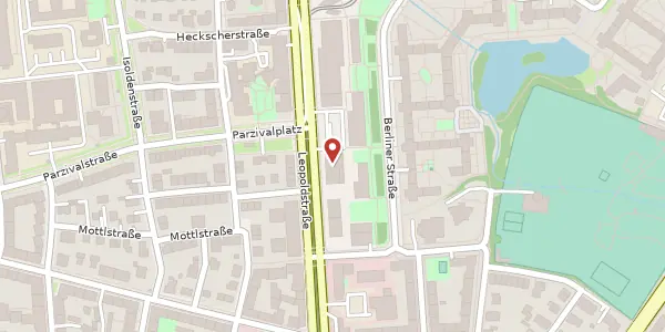 Karte der Umgebung von Leopoldstr. 158, 80804 München