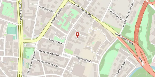 Karte der Umgebung von Kunigundenstr. 6, 80802 München