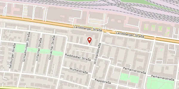 Karte der Umgebung von Pörtschacher Str. 2, 80687 München