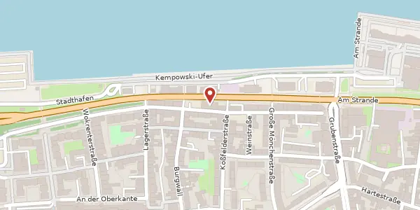 Karte der Umgebung von Strandstraße 91, 18055 Rostock