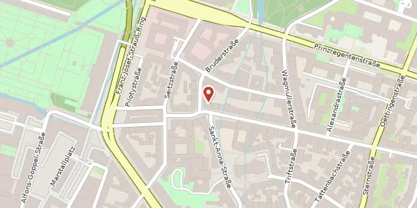 Karte der Umgebung von Liebigstr. 1, 80538 München