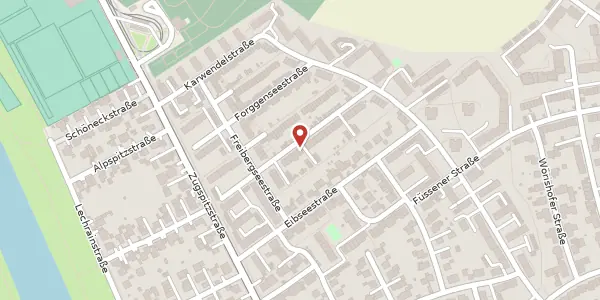 Karte der Umgebung von Ammerseestr. 20, 86163 Augsburg