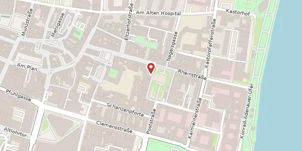 Karte der Umgebung von Josef-Görres-Platz 2, 56068 Koblenz