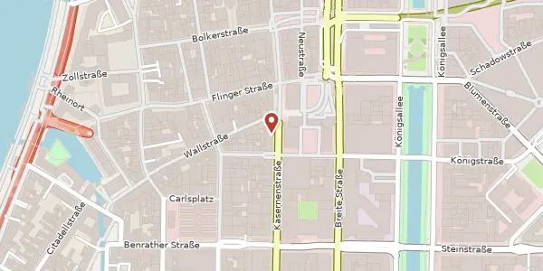 Karte der Umgebung von Kasernenstr. 1, 40213 Düsseldorf