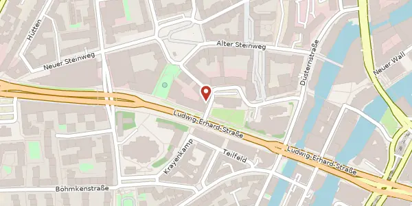 Karte der Umgebung von Erste Brunnenstraße 1, 20459 Hamburg