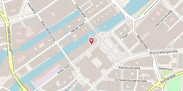 Karte der Umgebung von Alter Wall 4, 20457 Hamburg
