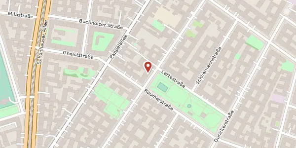 Karte der Umgebung von Lychener Straße 39, 10437 Berlin