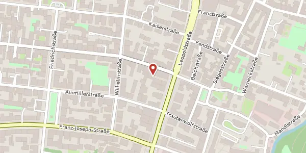 Karte der Umgebung von Leopoldstr. 37a, 80802 München