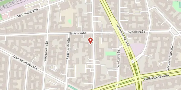 Karte der Umgebung von Dahlmannstraße 9, 10629 Berlin