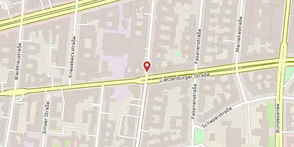 Karte der Umgebung von Uhlandstraße 165/166, 10719 Berlin