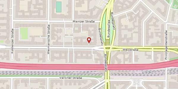 Karte der Umgebung von Detmolder Straße 2, 10715 Berlin