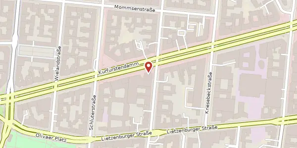 Karte der Umgebung von Kurfürstendamm 196, 10707 Berlin