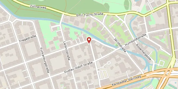 Karte der Umgebung von Färberstraße 15, 04105 Leipzig