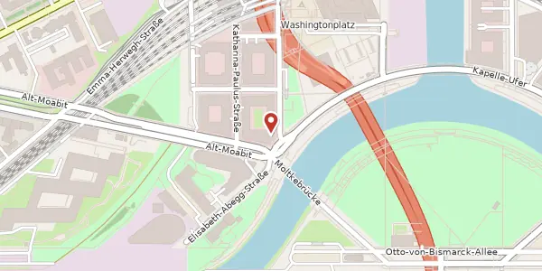 Karte der Umgebung von Rahel-Hirsch-Straße 10, 10557 Berlin