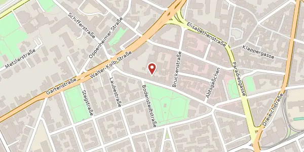Karte der Umgebung von Schifferstr. 44, 60594 Frankfurt