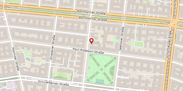 Karte der Umgebung von Schönfließer Straße 4, 10439 Berlin