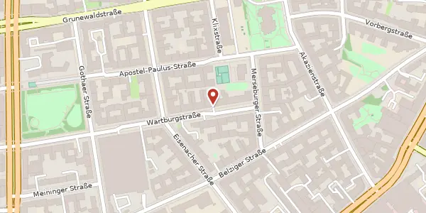 Karte der Umgebung von Wartburgstraße 4, 10823 Berlin