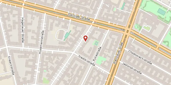 Karte der Umgebung von Kollwitzstraße 94-96, 10435 Berlin