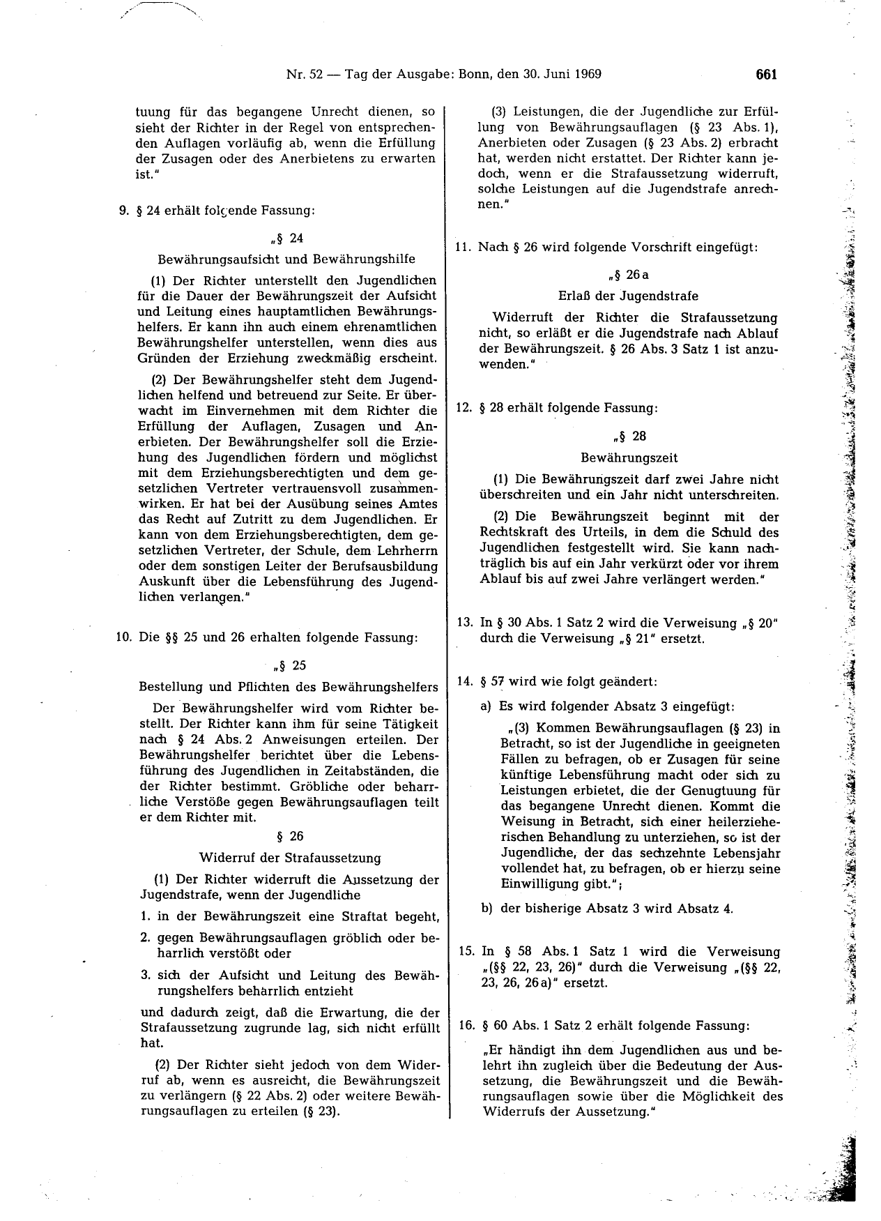 BGBl. 1969, Seite 661 — Originalseite als Abbildung
