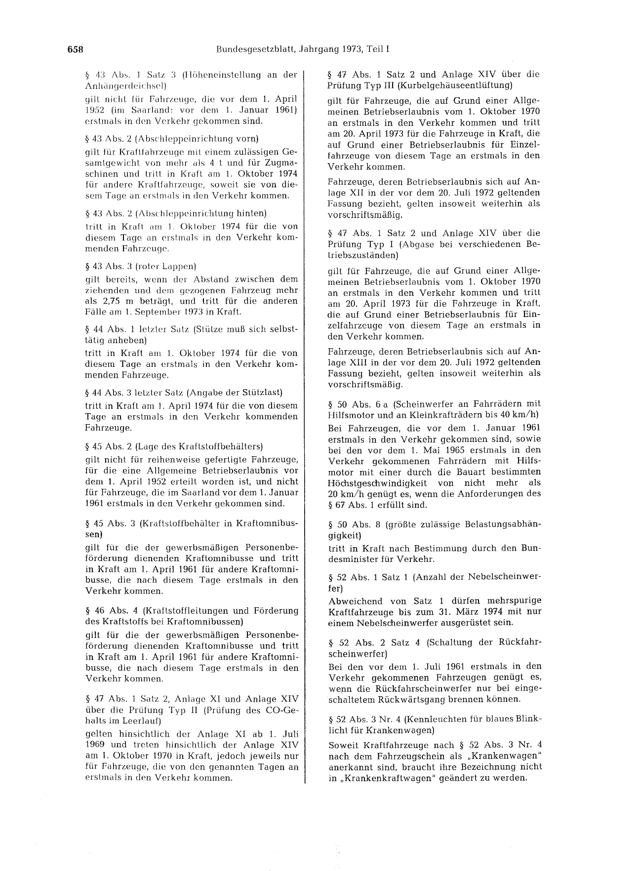 BGBl. 1973, Seite 658 — Originalseite als Abbildung