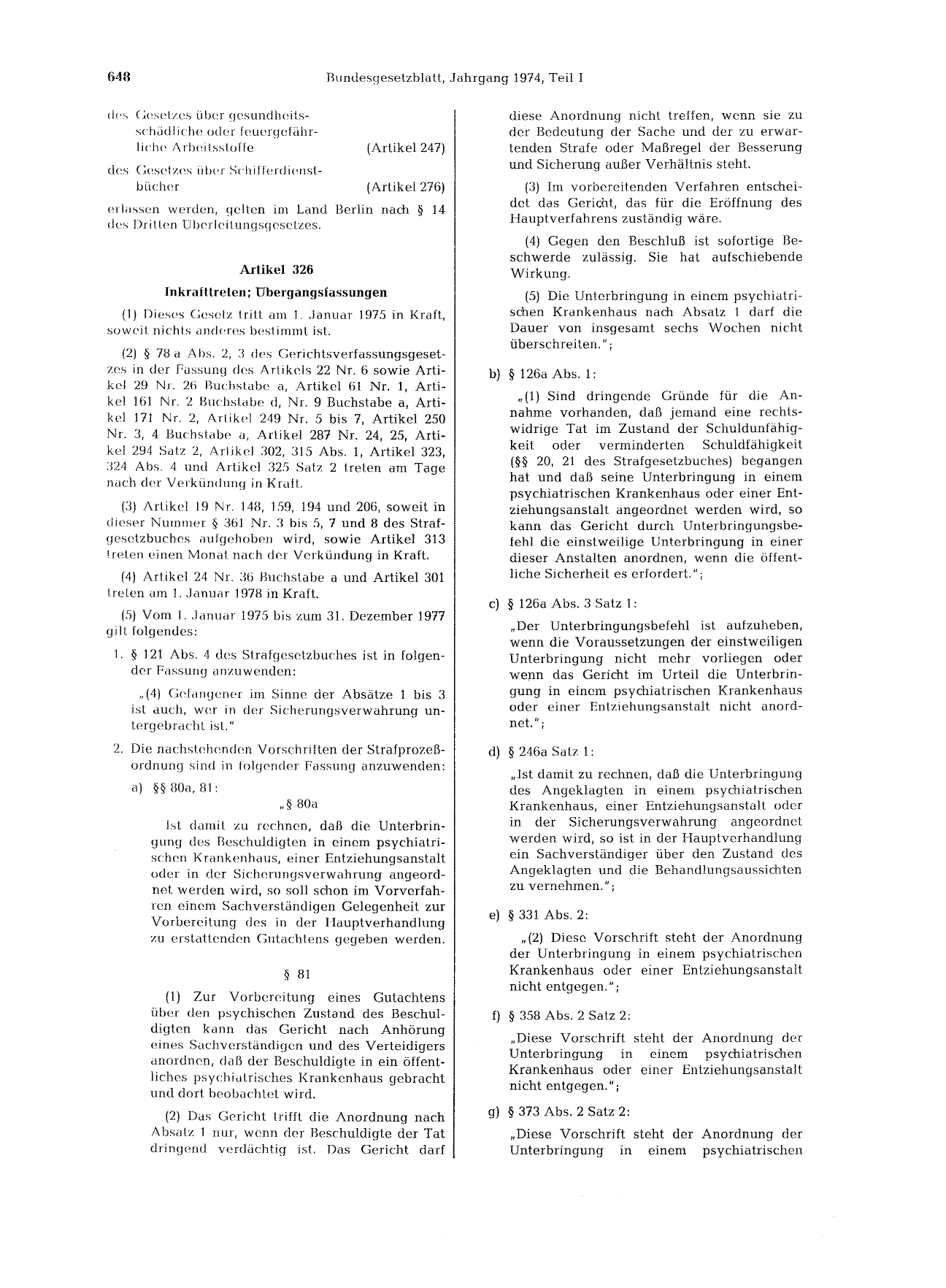 BGBl. 1974, Seite 643 — Originalseite als Abbildung