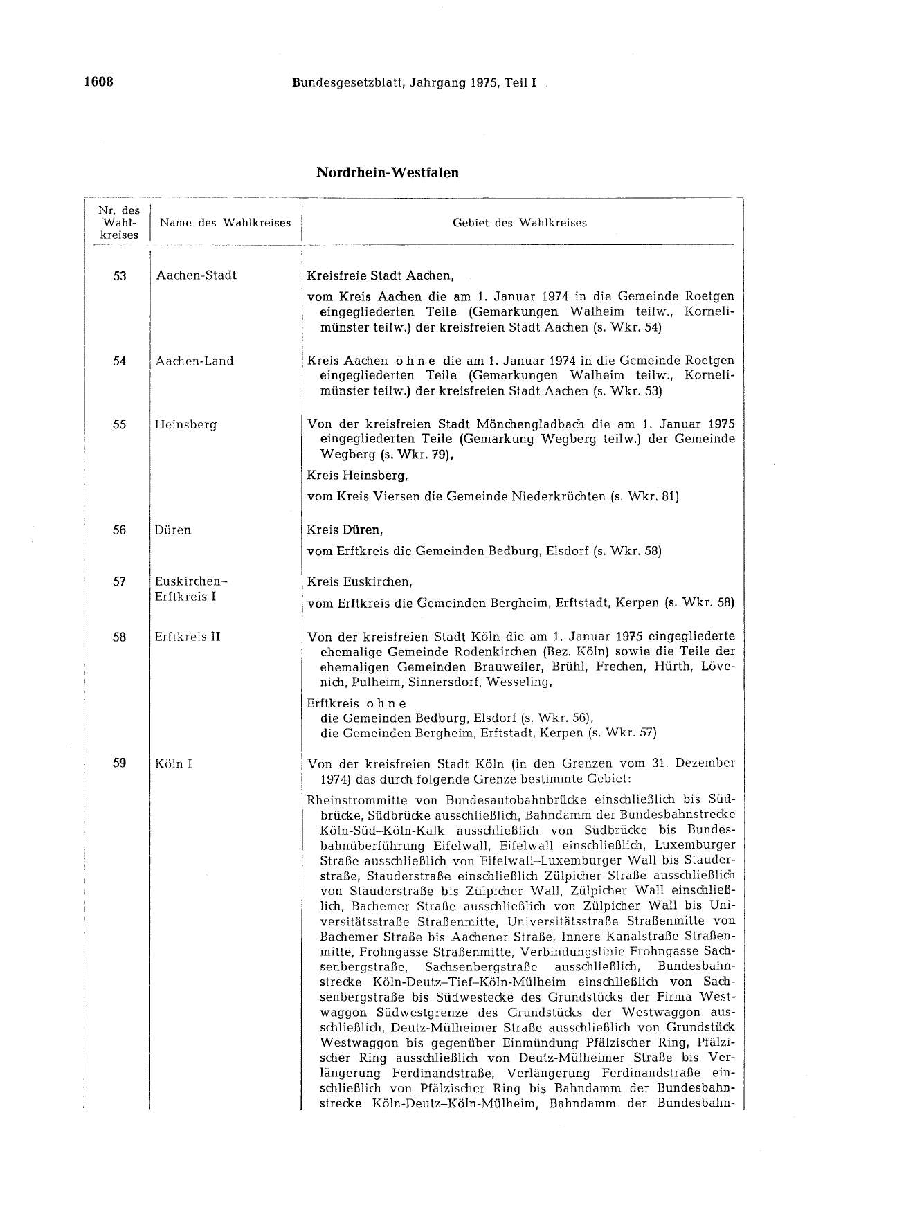 BGBl. 1975, Seite 1608 — Originalseite als Abbildung