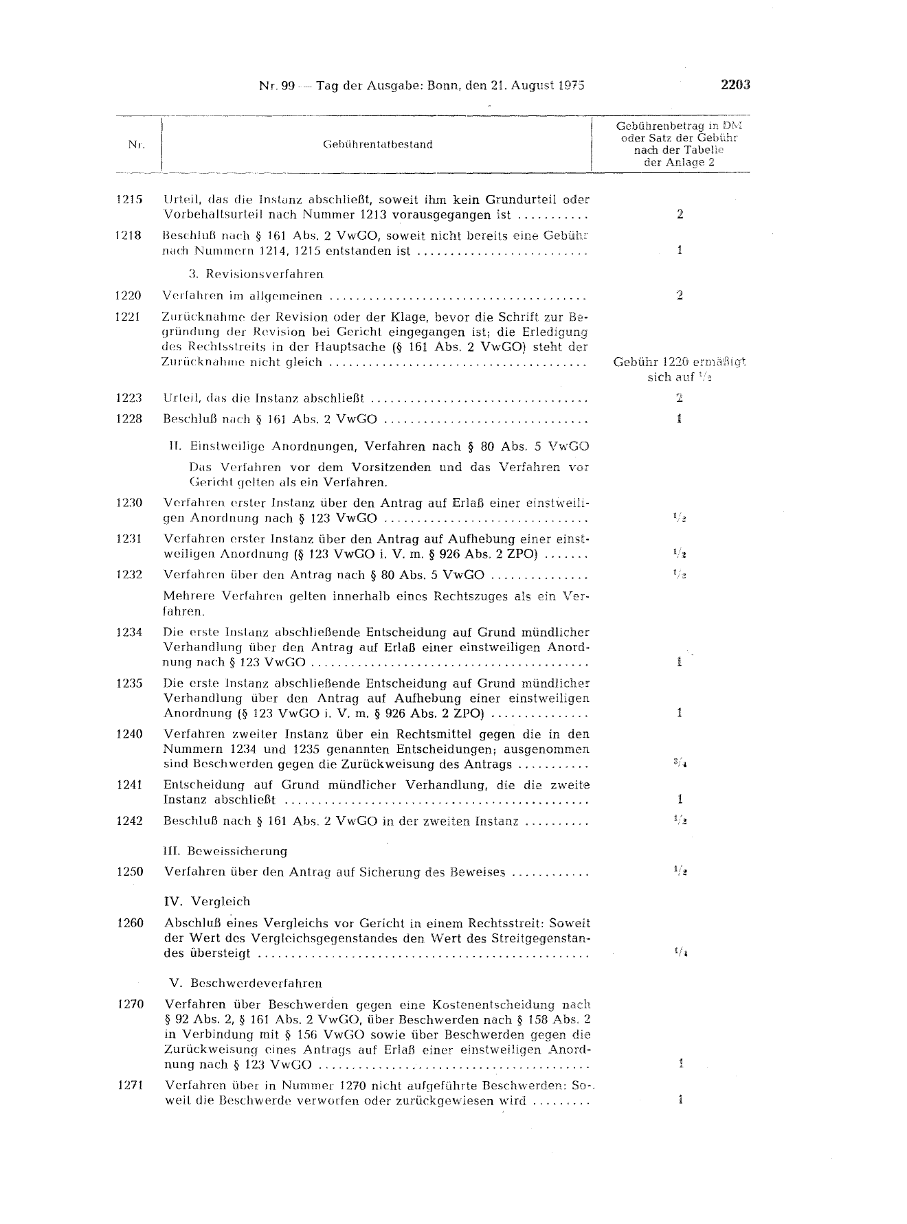 BGBl. 1975, Seite 2203 — Originalseite als Abbildung