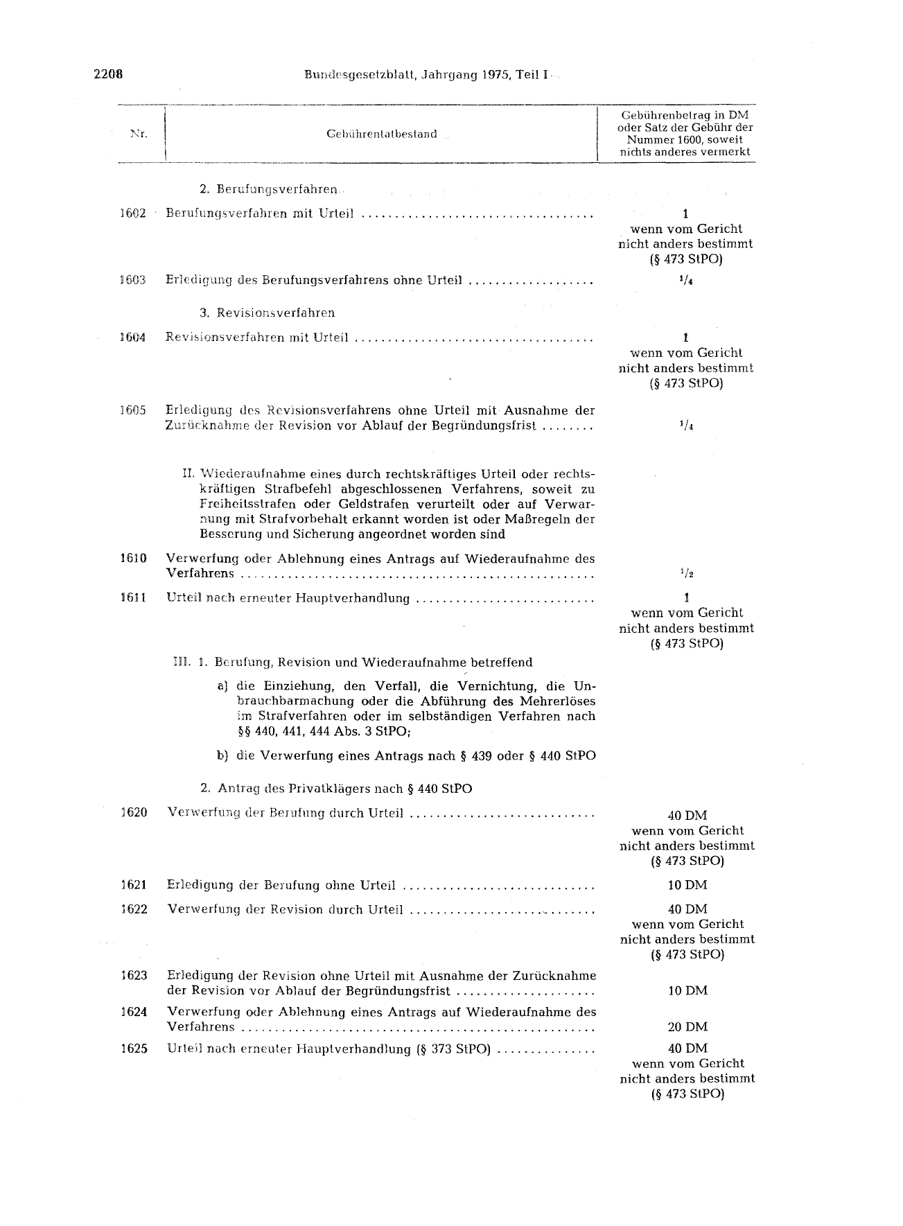 BGBl. 1975, Seite 2208 — Originalseite als Abbildung
