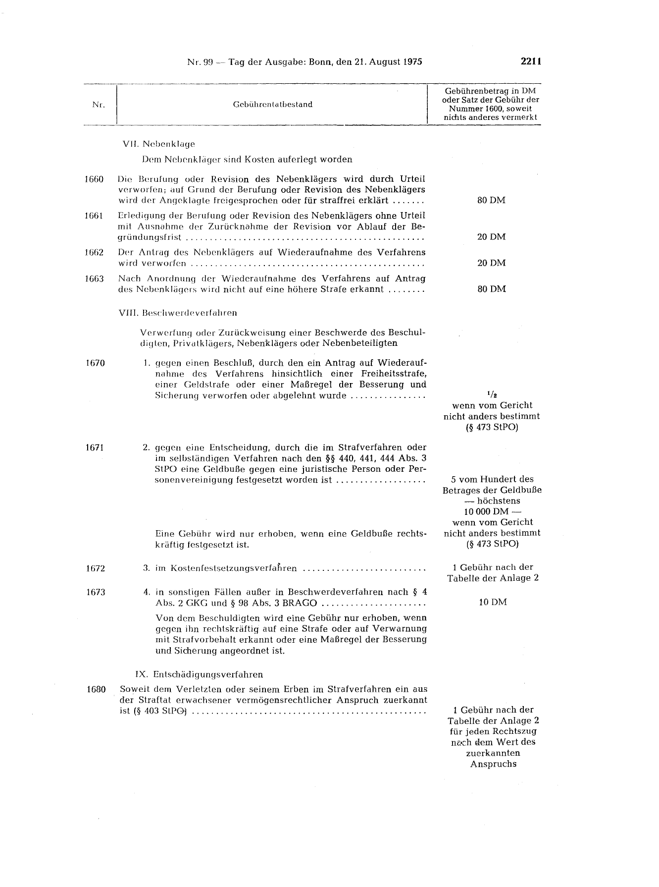BGBl. 1975, Seite 2211 — Originalseite als Abbildung