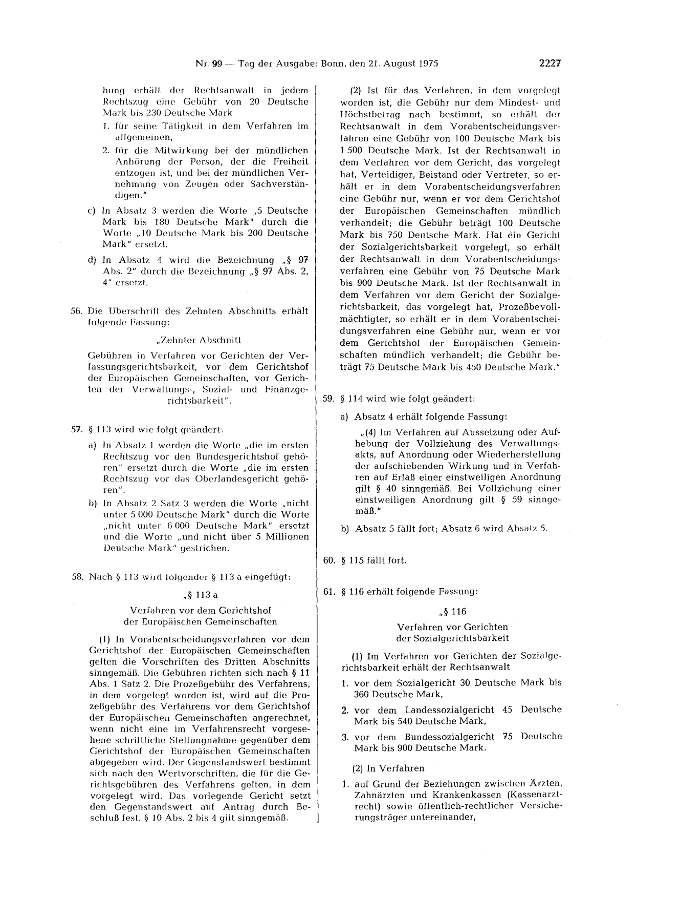 BGBl. 1975, Seite 2227 — Originalseite als Abbildung
