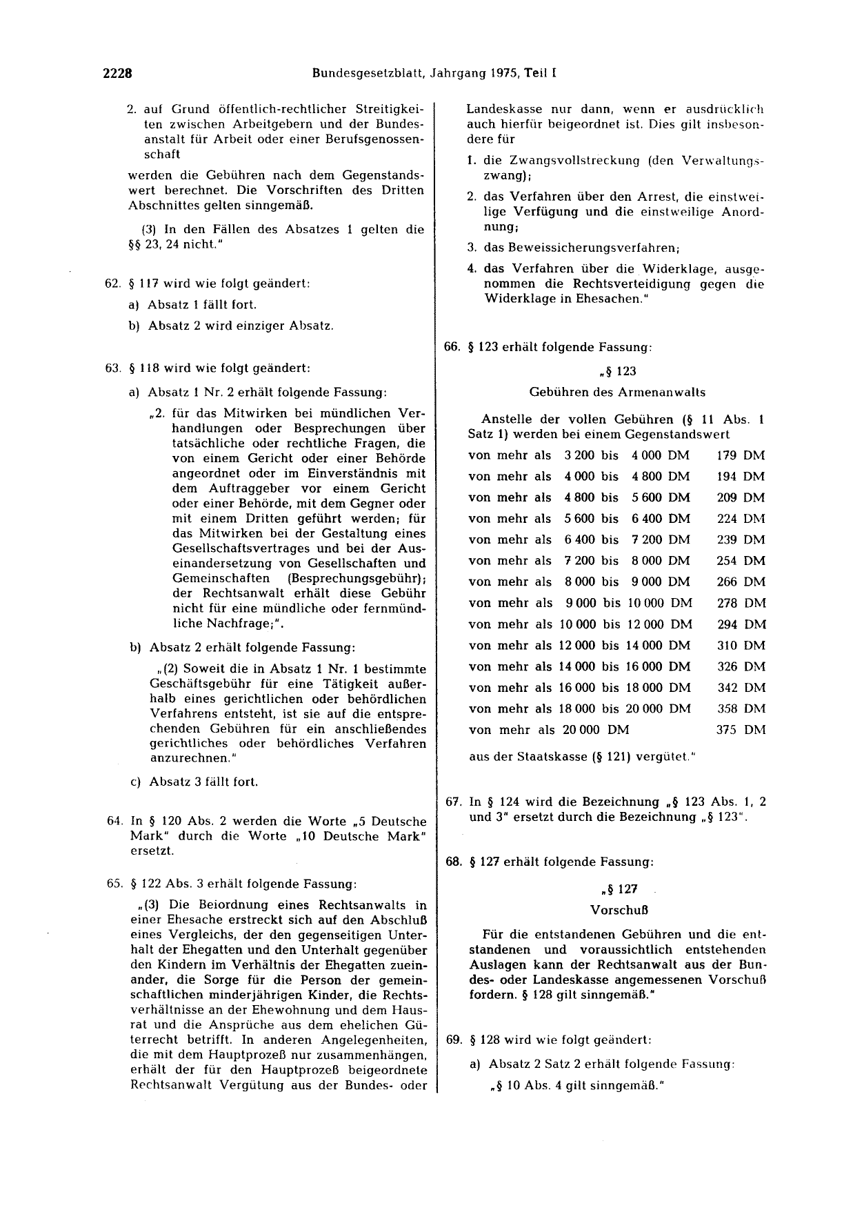 BGBl. 1975, Seite 2228 — Originalseite als Abbildung