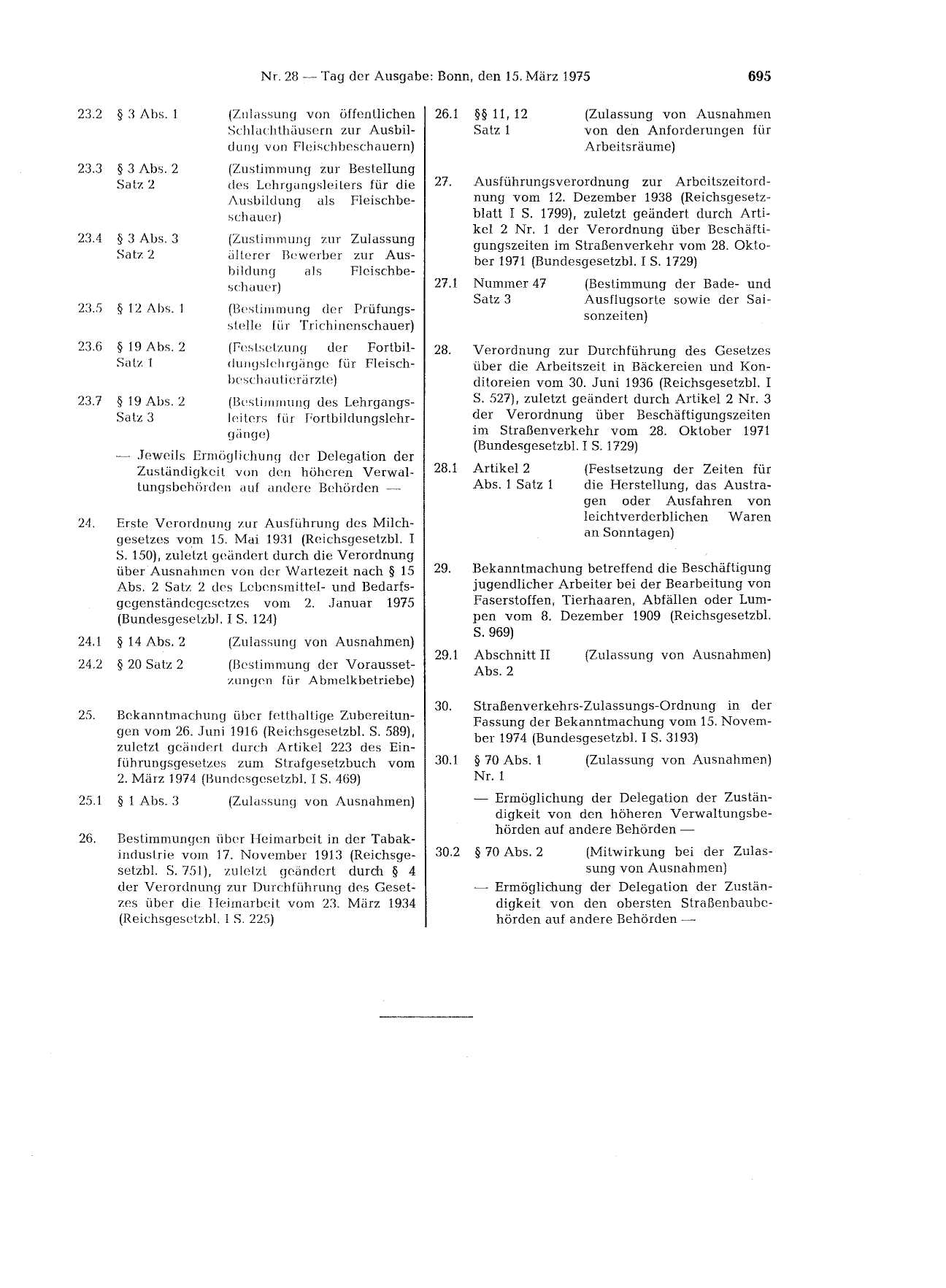 BGBl. 1975, Seite 695 — Originalseite als Abbildung