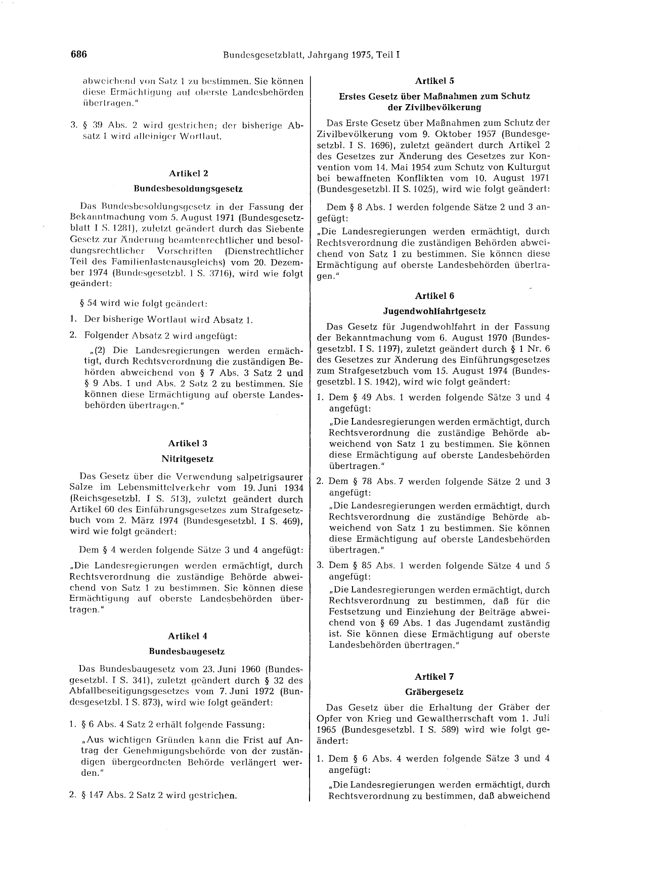 BGBl. 1975, Seite 686 — Originalseite als Abbildung