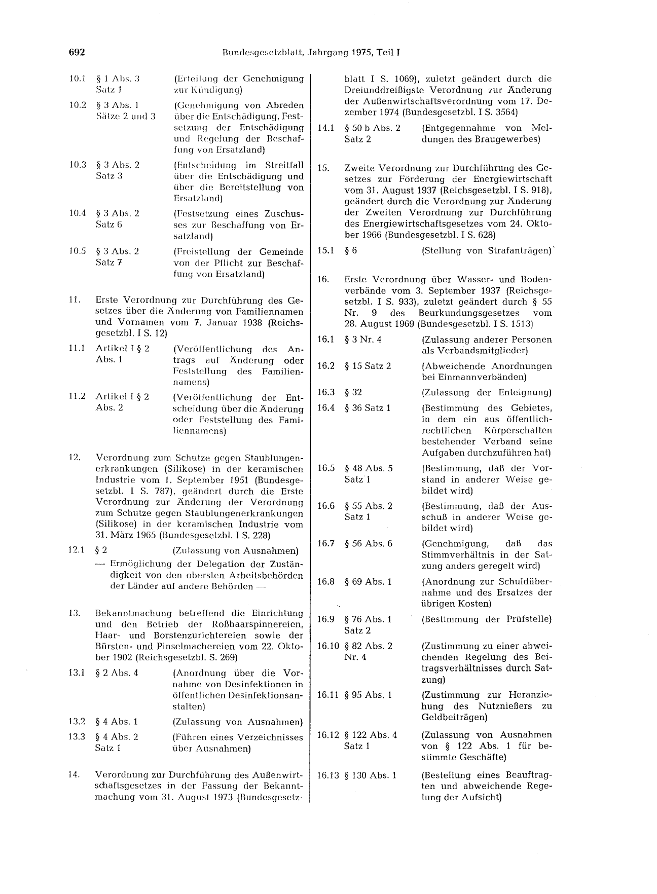 BGBl. 1975, Seite 692 — Originalseite als Abbildung