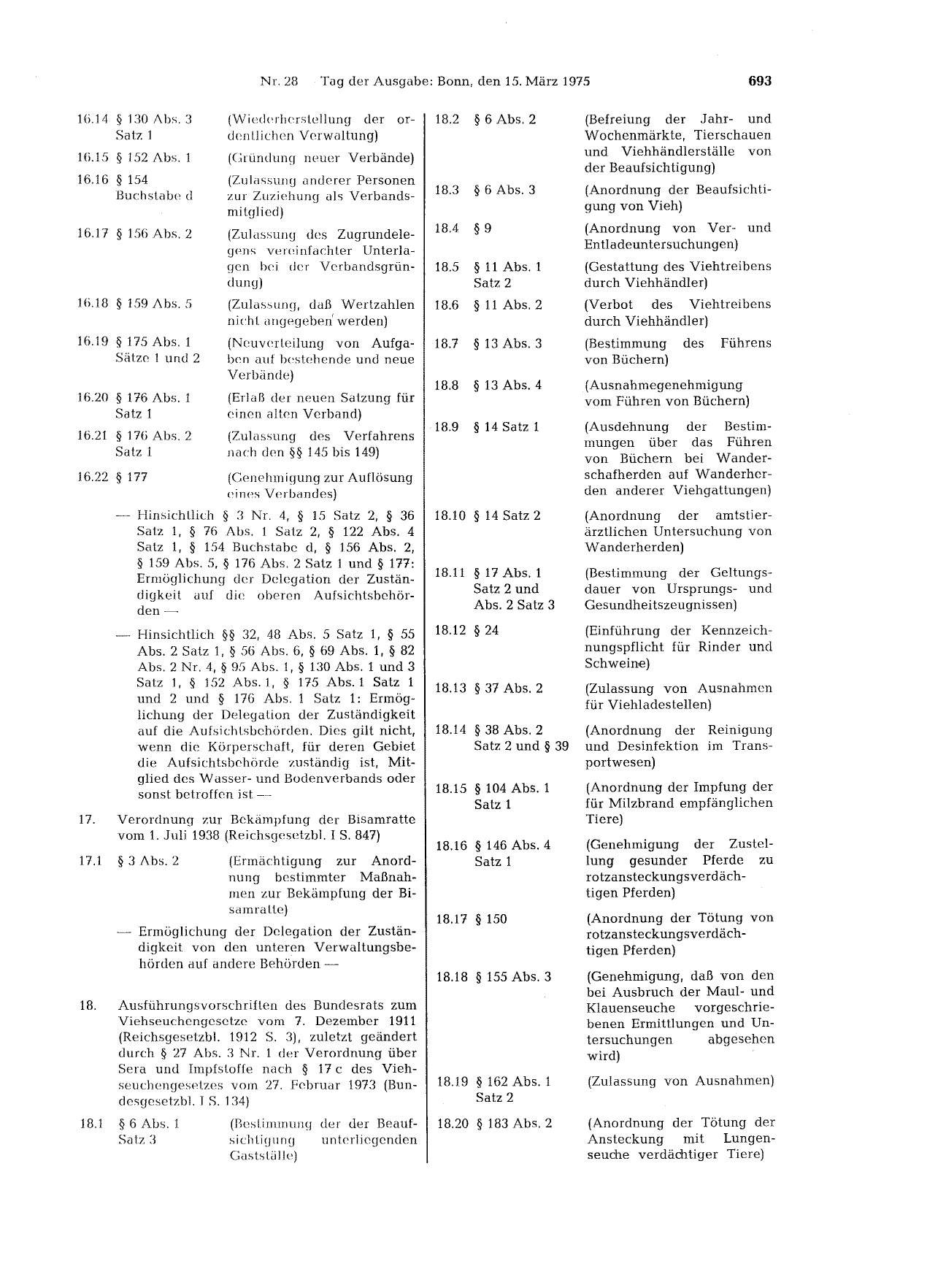 BGBl. 1975, Seite 693 — Originalseite als Abbildung
