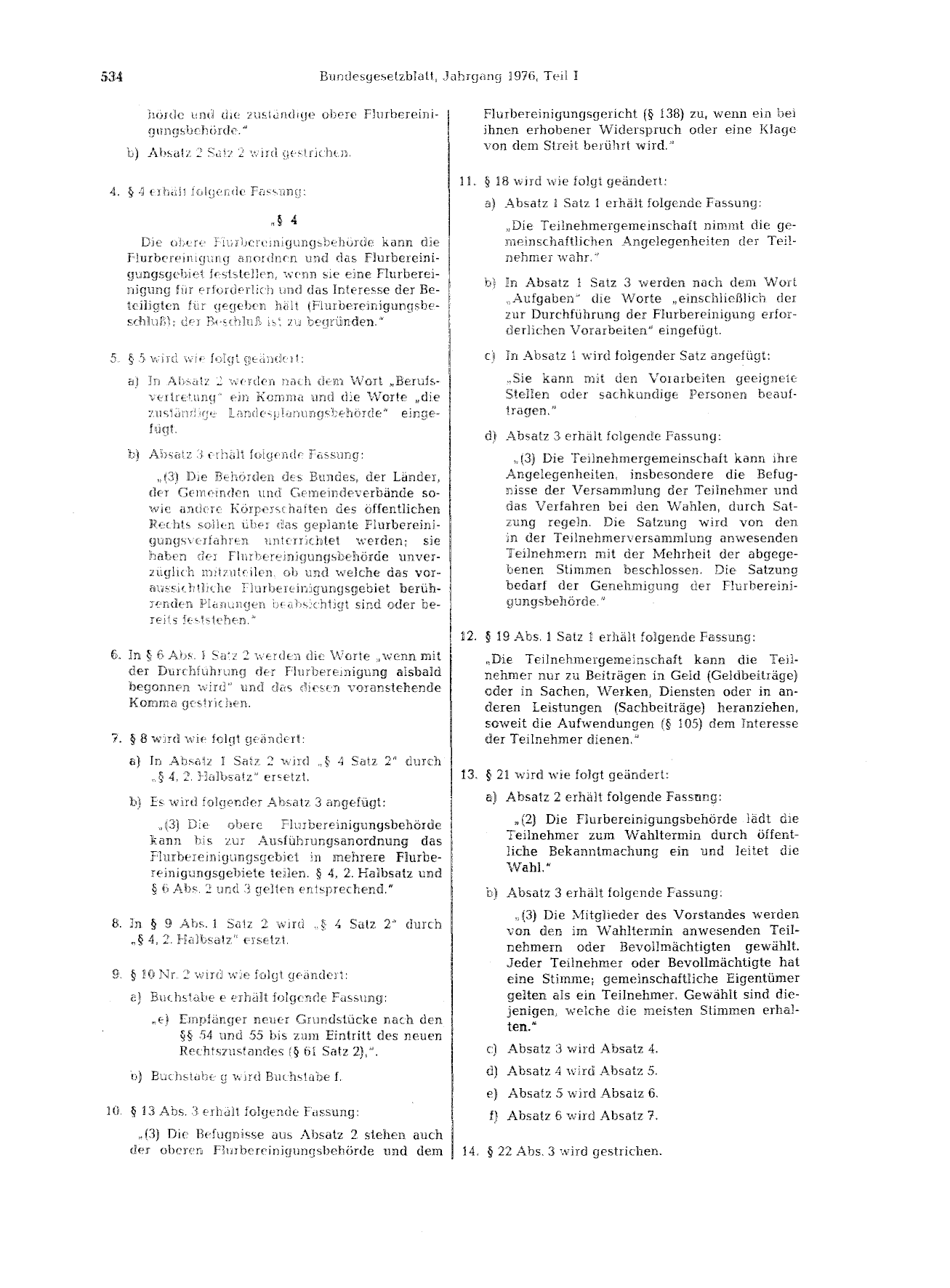 BGBl. 1976, Seite 5341 — Originalseite als Abbildung