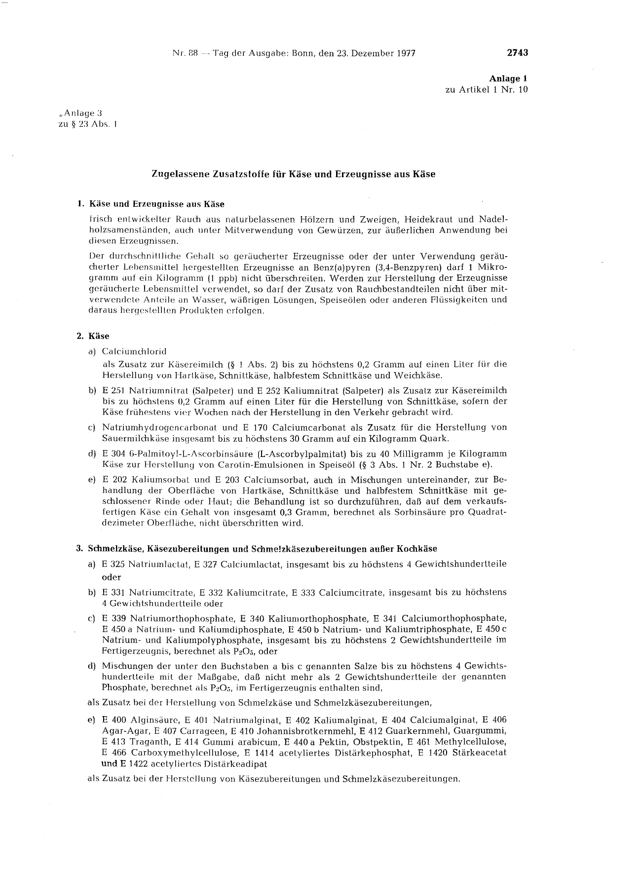 BGBl. 1977, Seite 2743 — Originalseite als Abbildung