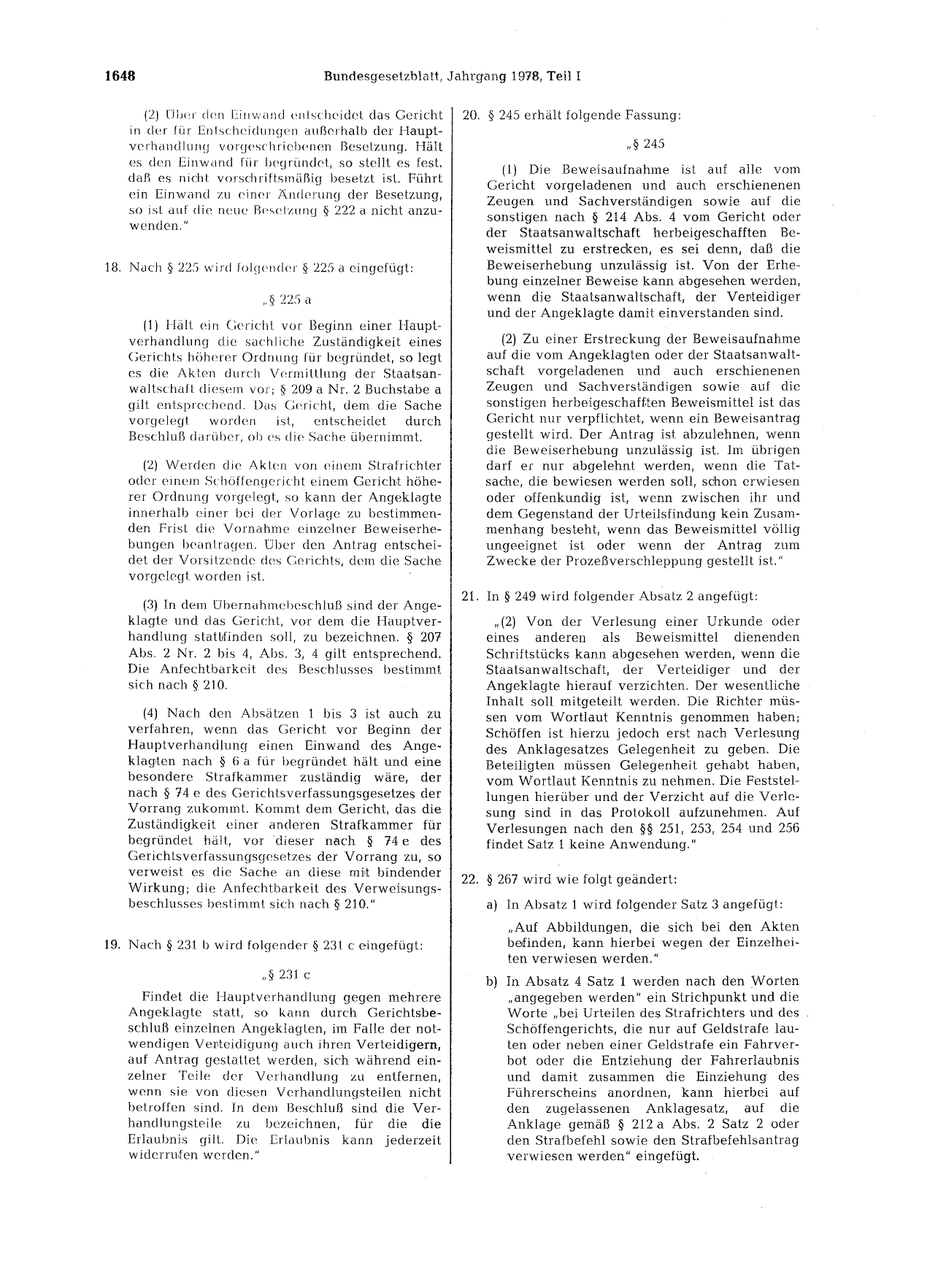 BGBl. 1978, Seite 1648 — Originalseite als Abbildung