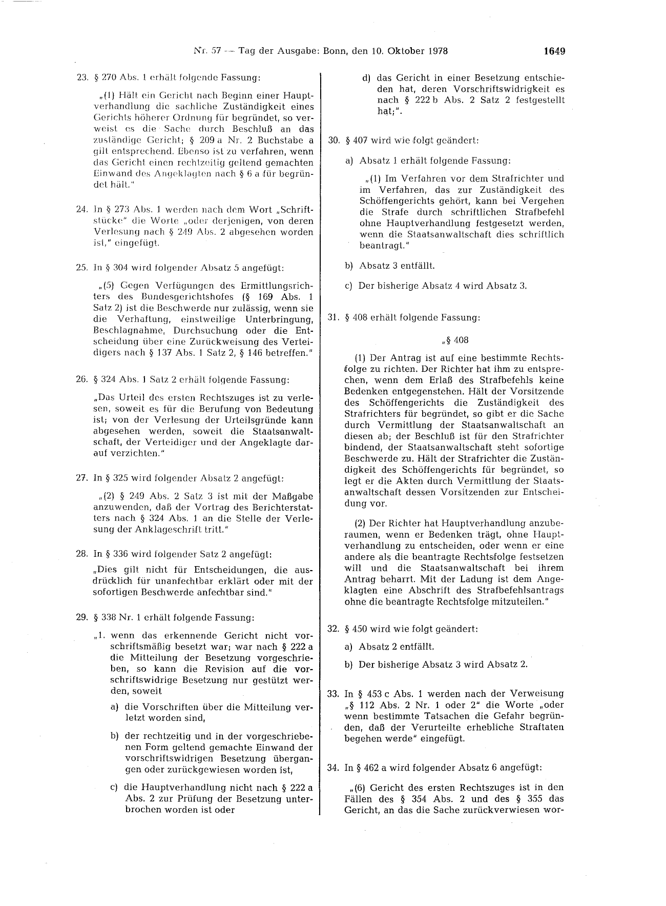 BGBl. 1978, Seite 1649 — Originalseite als Abbildung