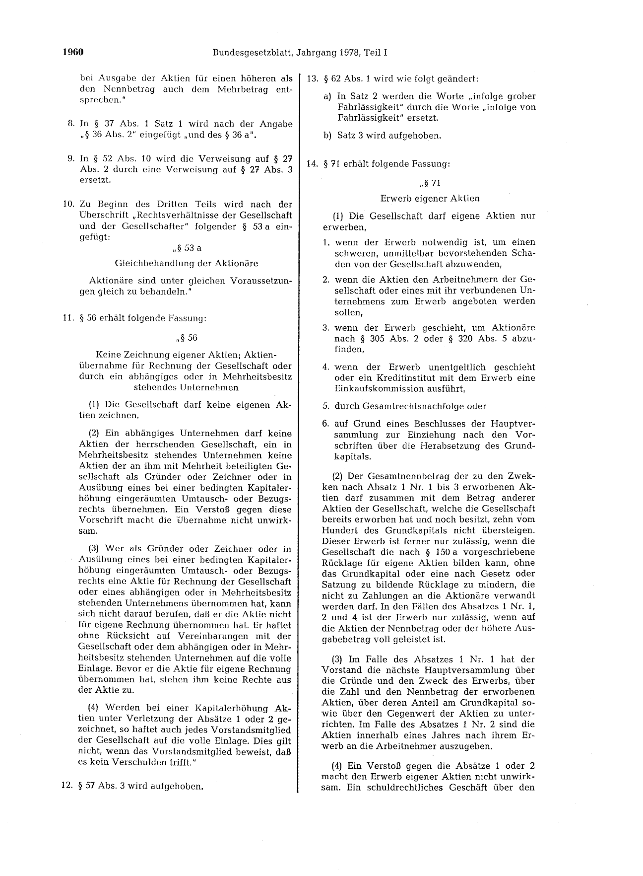 BGBl. 1978, Seite 1960 — Originalseite als Abbildung