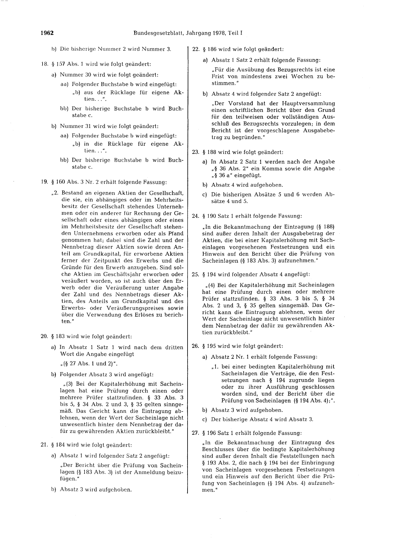 BGBl. 1978, Seite 1962 — Originalseite als Abbildung