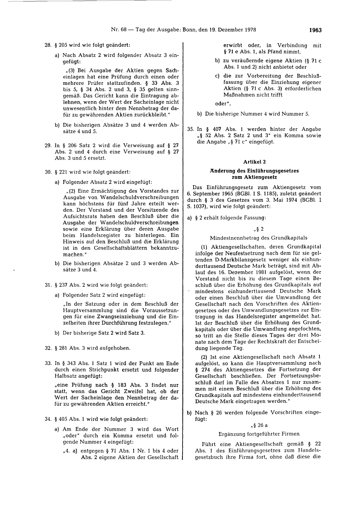 BGBl. 1978, Seite 1963 — Originalseite als Abbildung