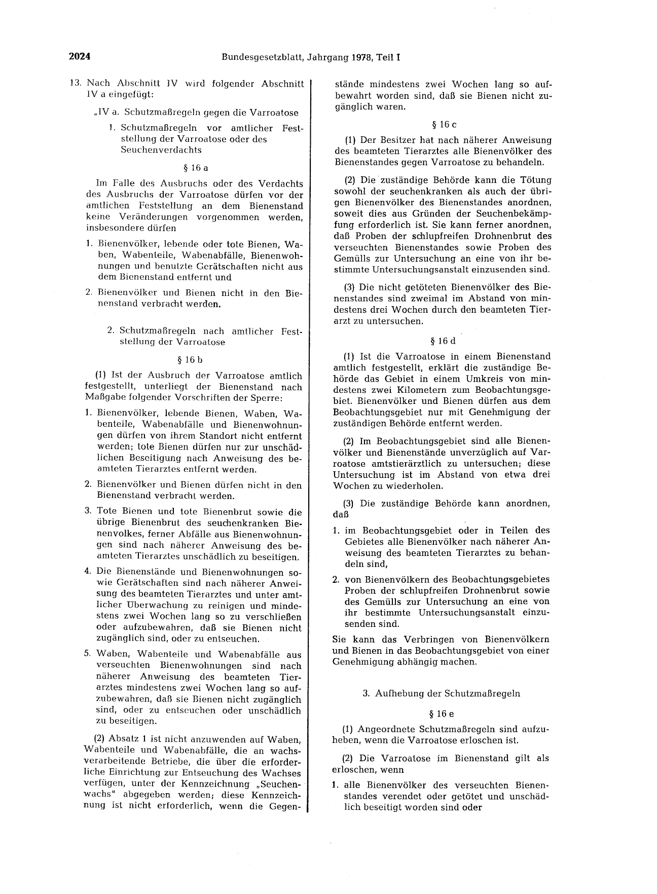 BGBl. 1978, Seite 2024 — Originalseite als Abbildung