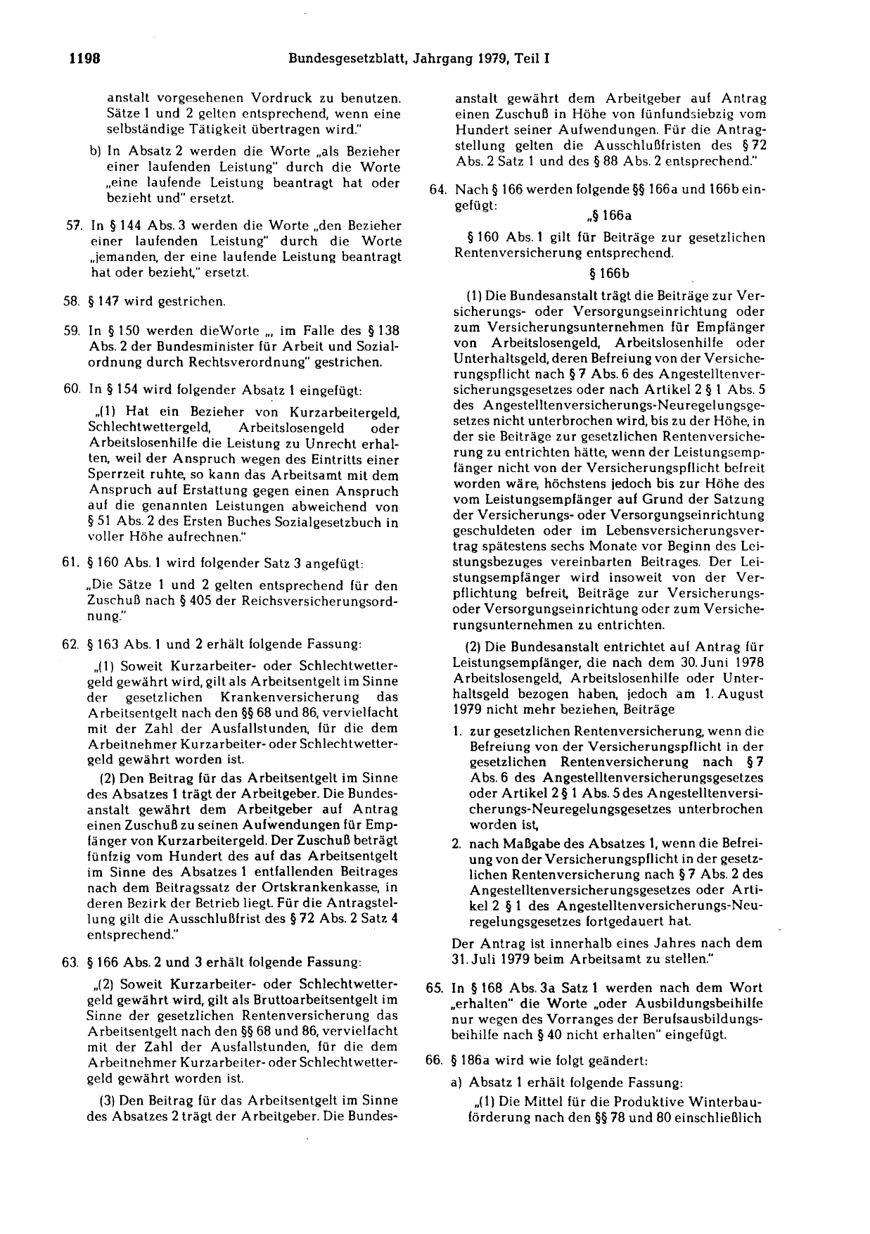 BGBl. 1979, Seite 1198 — Originalseite als Abbildung