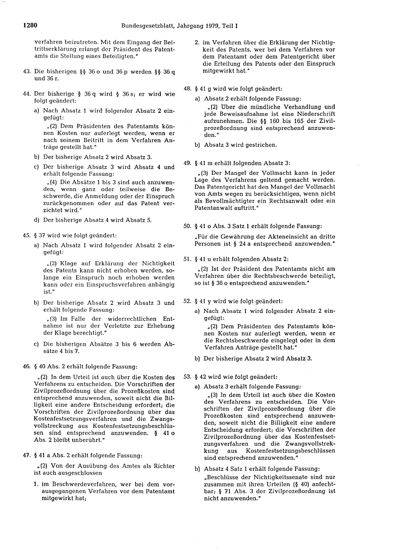 BGBl. 1979, Seite 1280 — Originalseite als Abbildung