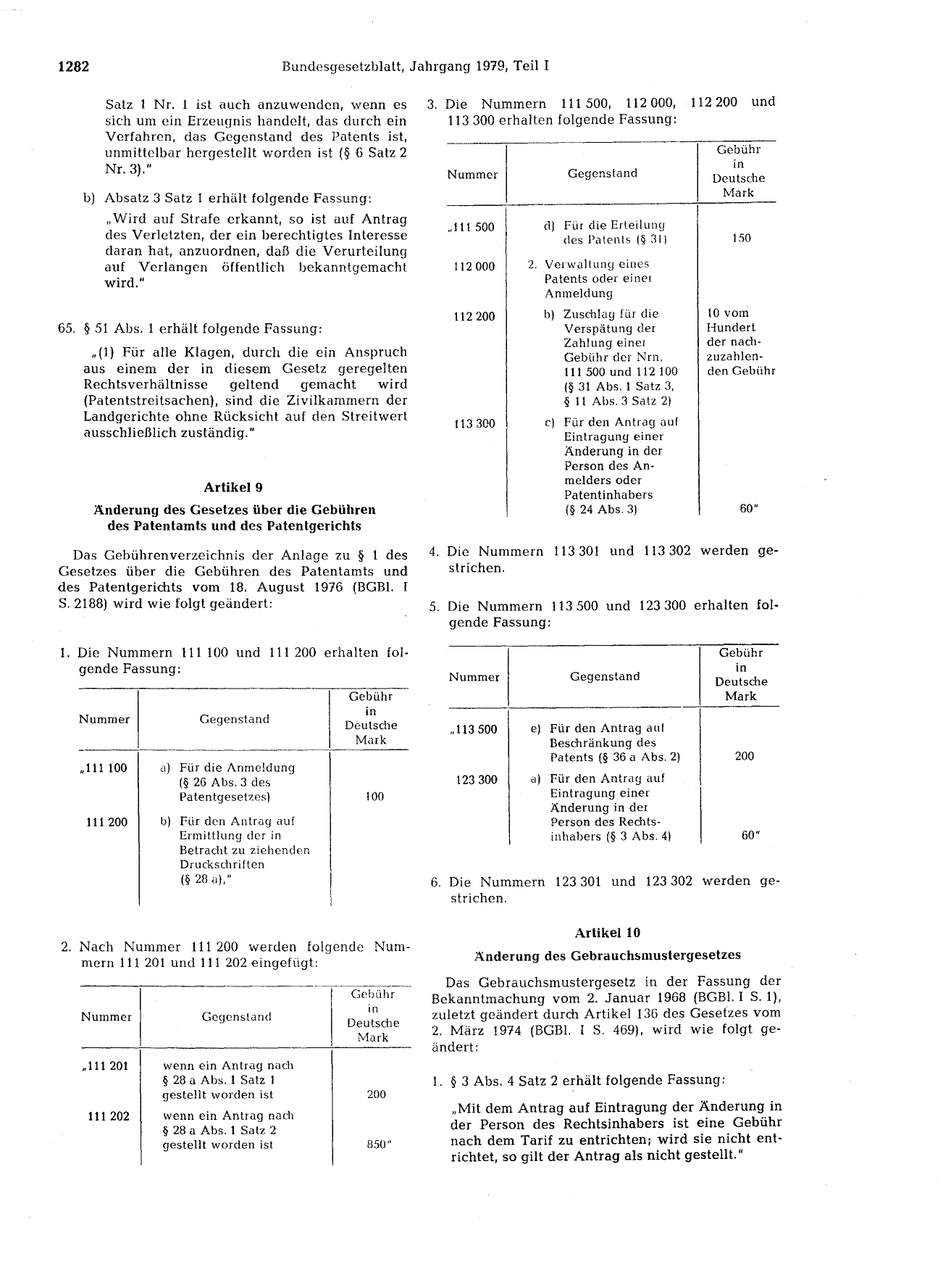 BGBl. 1979, Seite 1282 — Originalseite als Abbildung