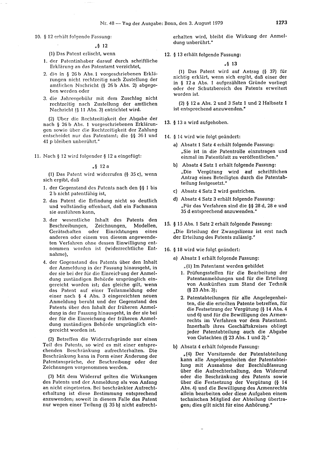 BGBl. 1979, Seite 1273 — Originalseite als Abbildung