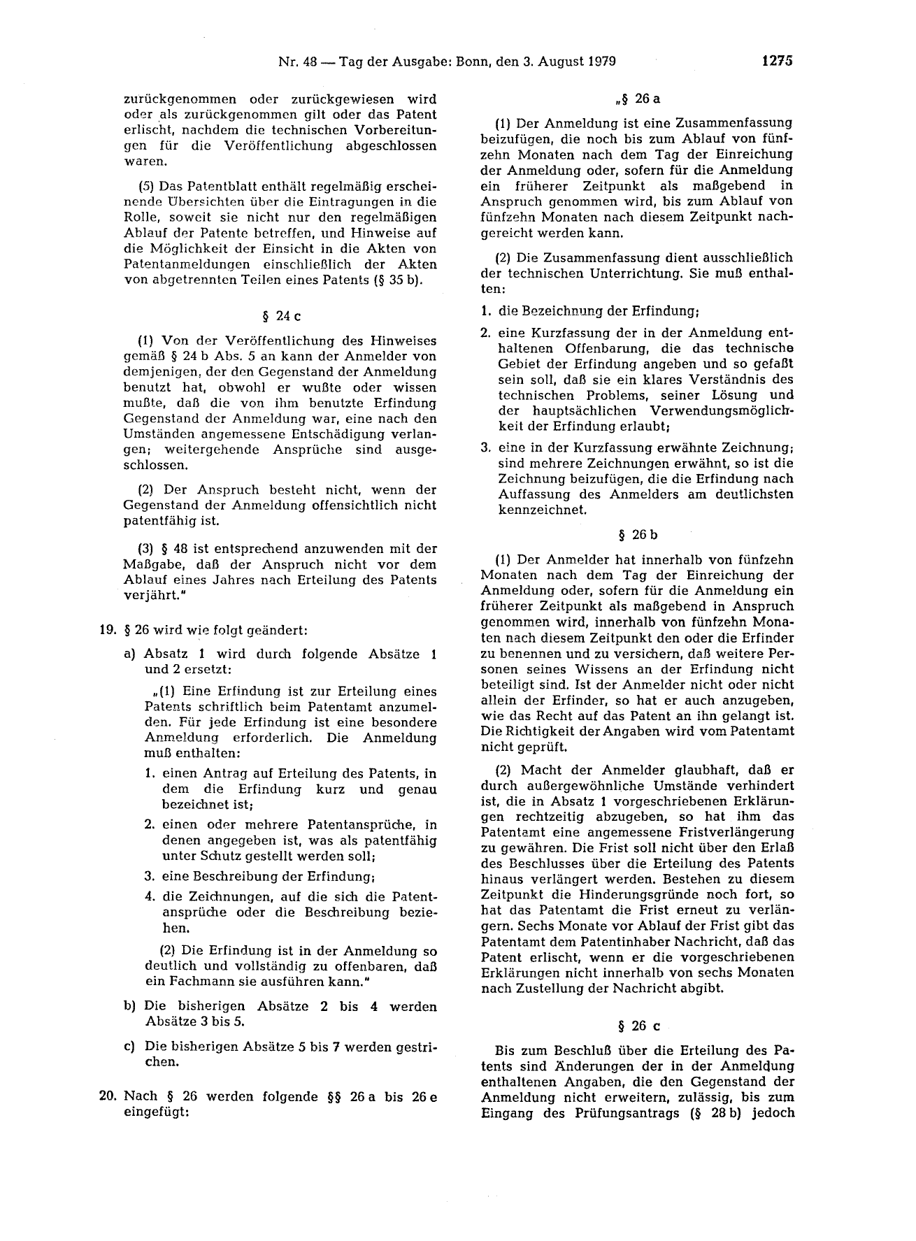 BGBl. 1979, Seite 1275 — Originalseite als Abbildung