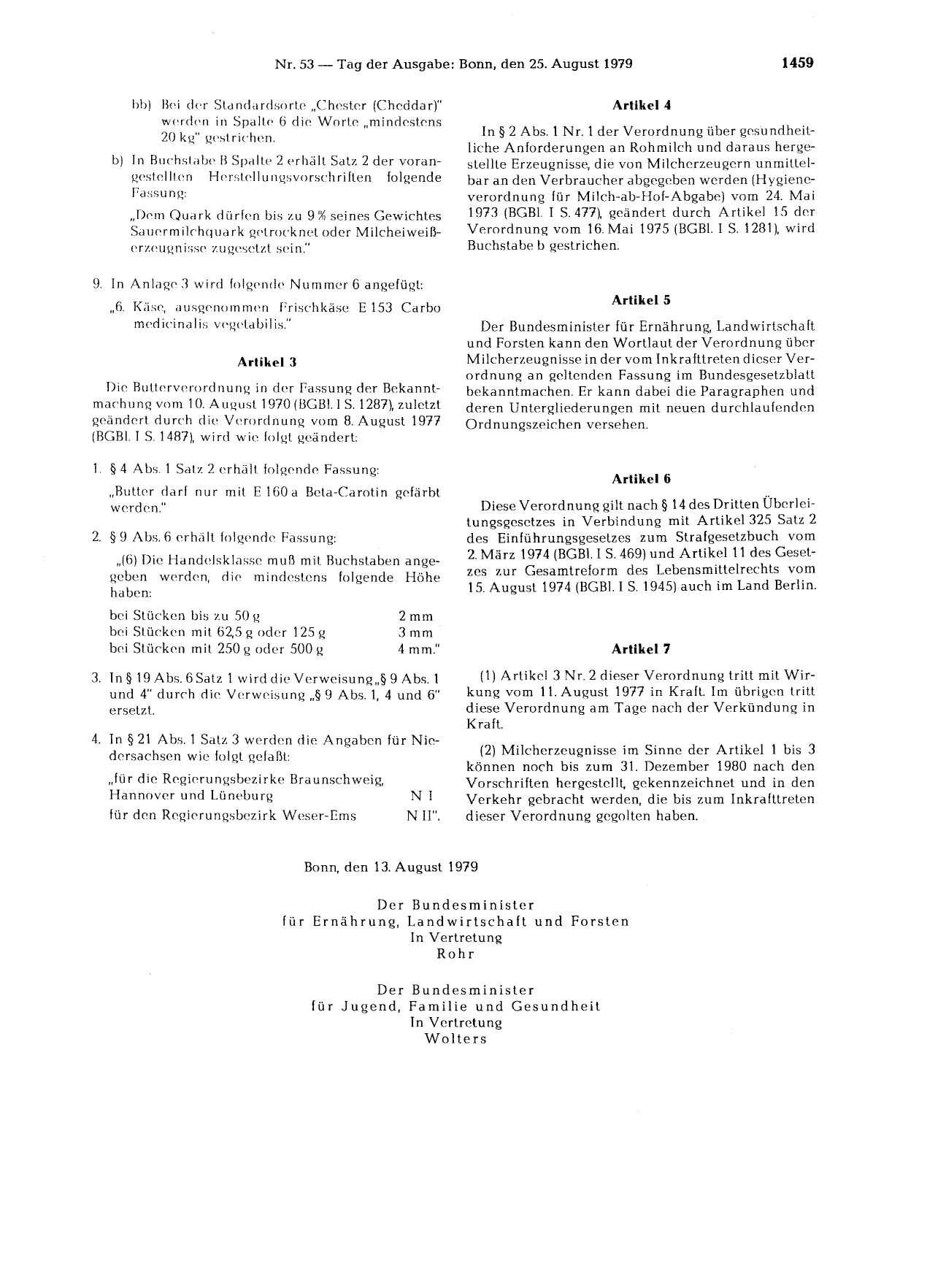 BGBl. 1979, Seite 1459 — Originalseite als Abbildung